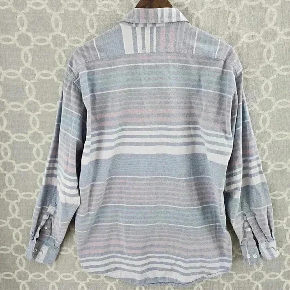 St. John's Bay Men's L Cotton Stiped Button Down Long sleeve Shirt - Picture 3 of 7